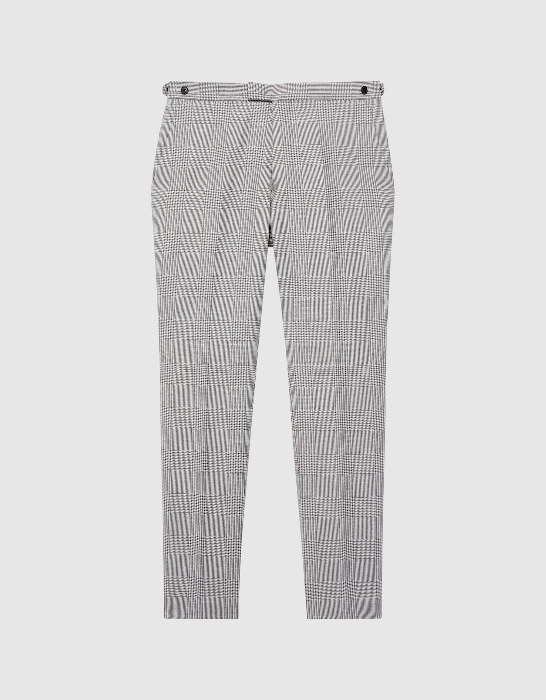 Wool Linen Blend Slim Fit Trousers, 2 of 1
