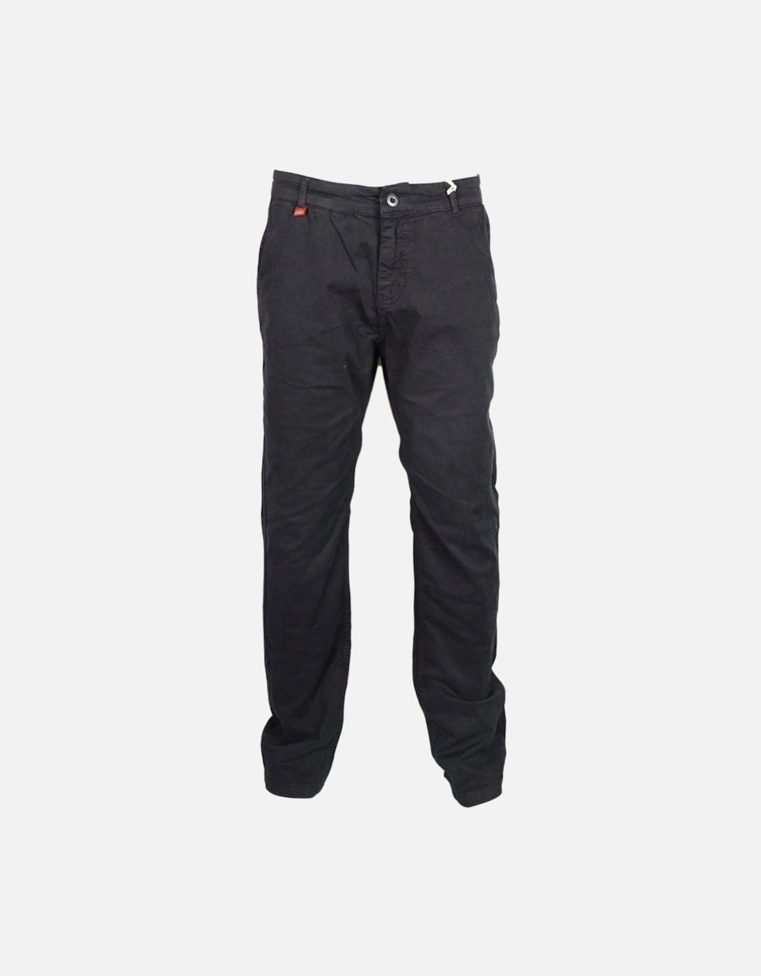 Gabardine Slim Fit Black Chino