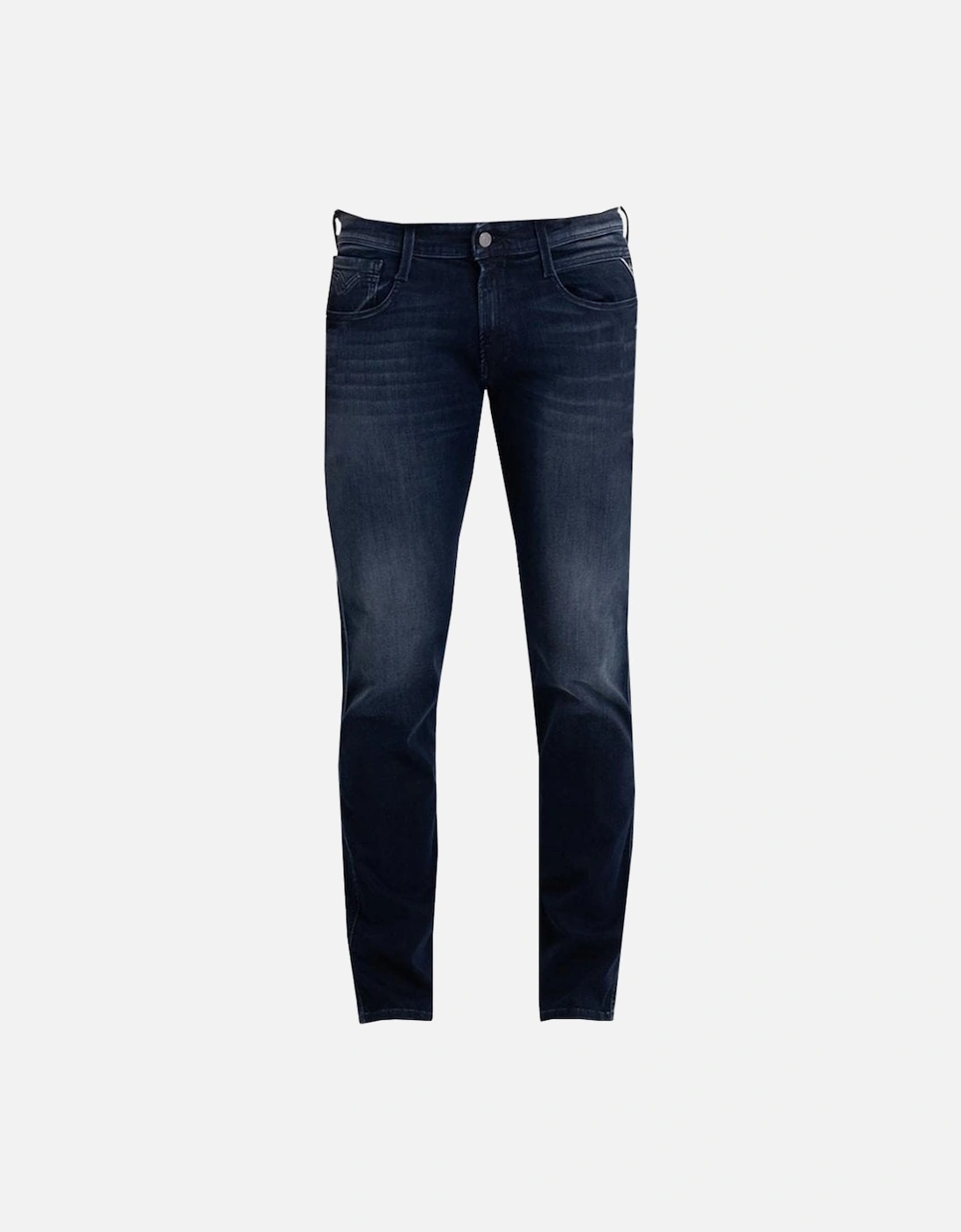 Replay Men's Navy/Navy Anbass Dark Blue Slim Fit Denim Jeans - : 34/34