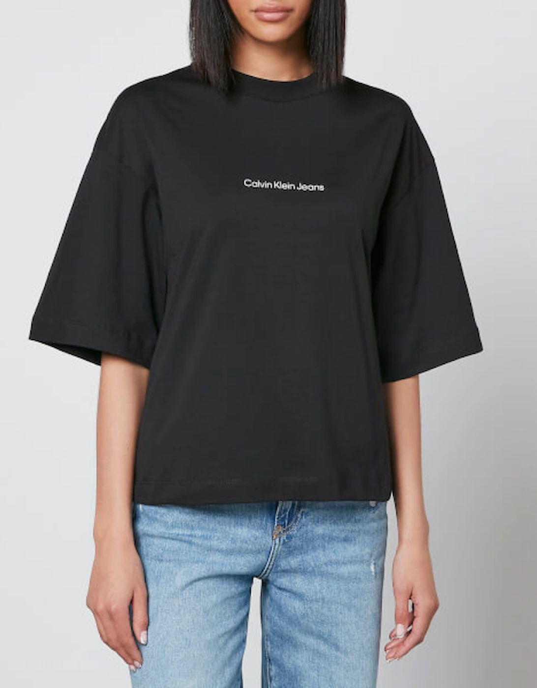 Jeans Blown Up Cotton-Jersey Oversized T-Shirt, 2 of 1