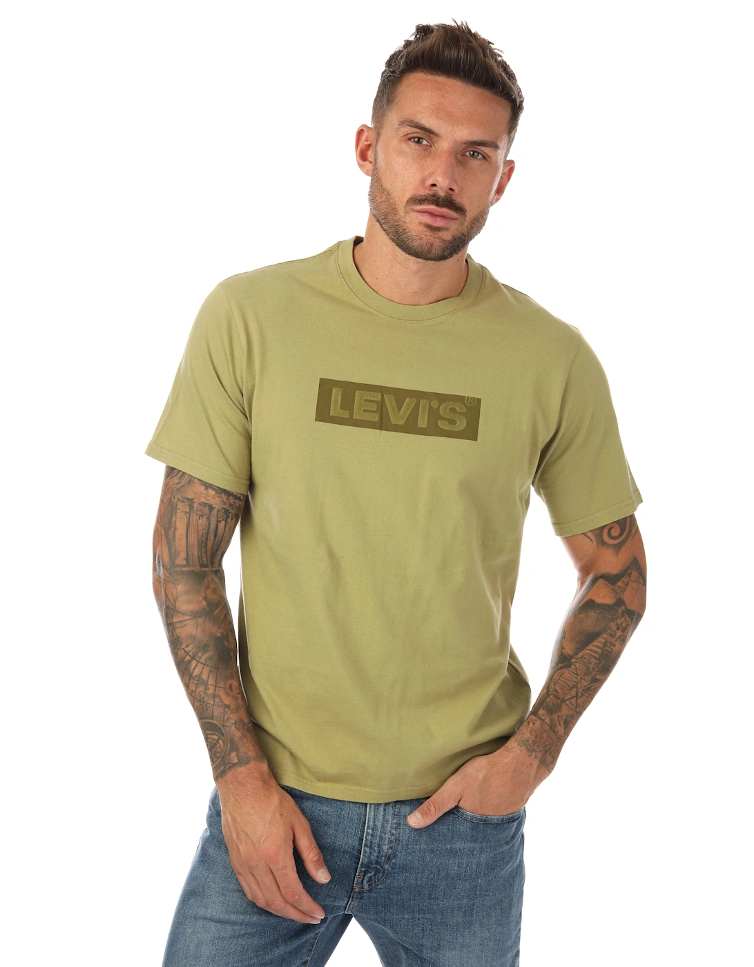 Mens Relaxed Fit Boxtab Logo T-Shirt, 5 of 4