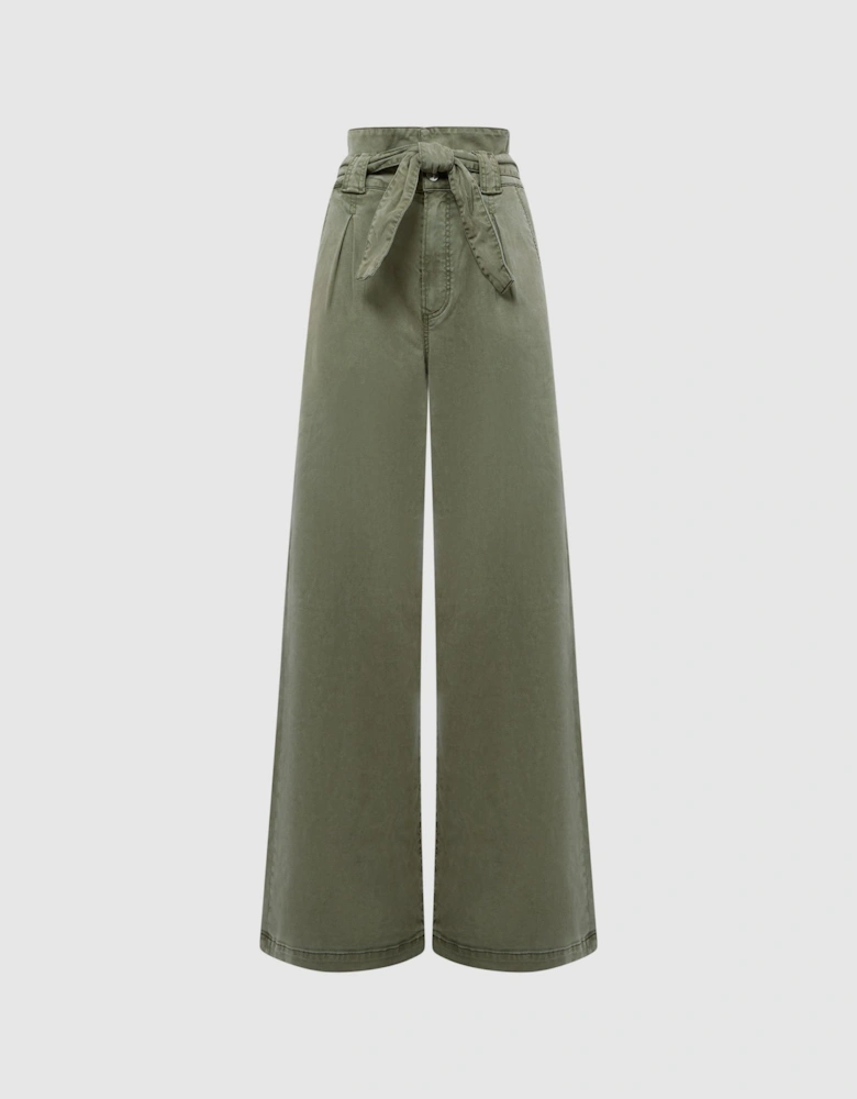 Paige High Rise Paper Bag Trousers