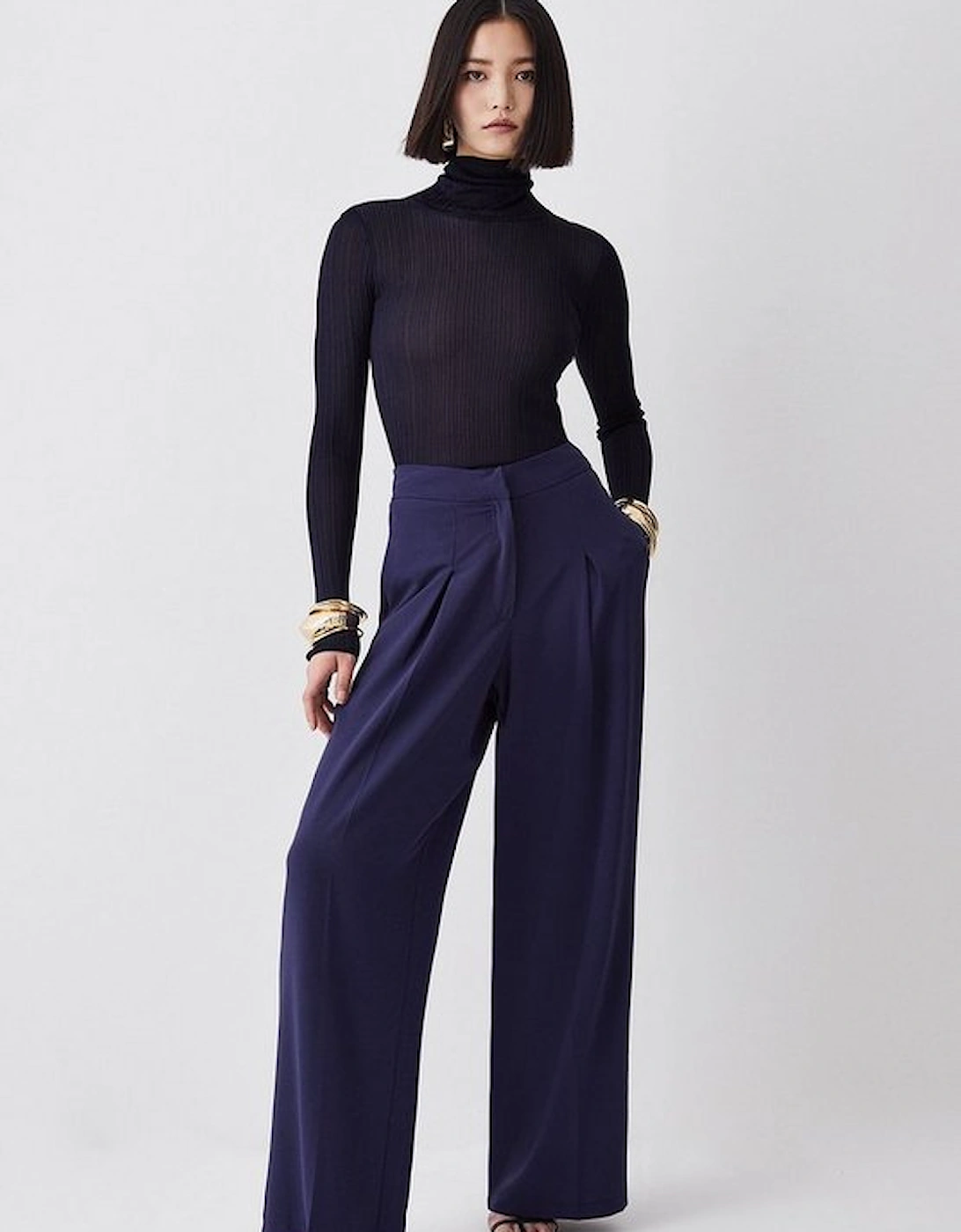 Tall Essential Tailored Wide Leg Trouser, 5 of 4
