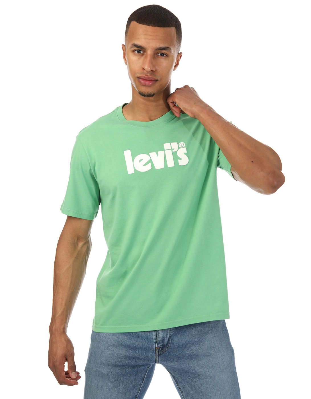 Mens Relaxed Fit Poster Logo T-Shirt, 5 of 4