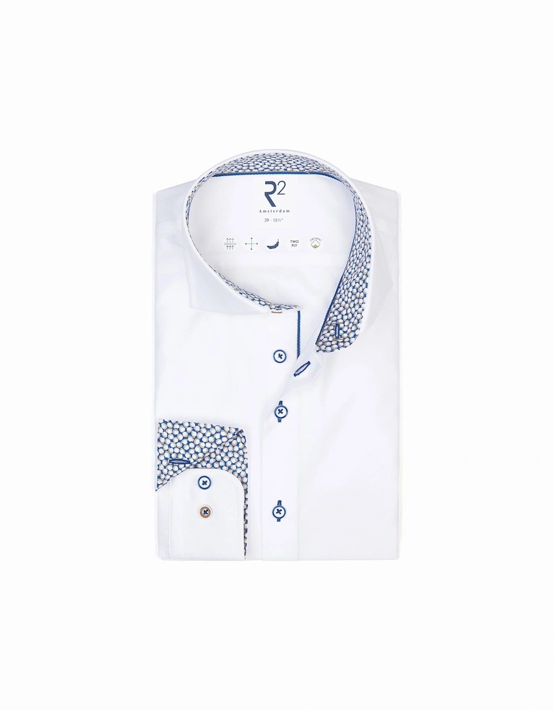 Cut Away Collar Long Sleeved Shirt White, 5 of 4