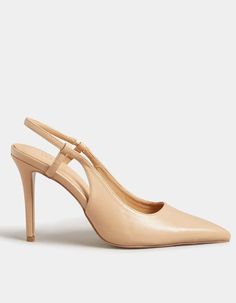 Sexy Sling Back Court Shoe Nude