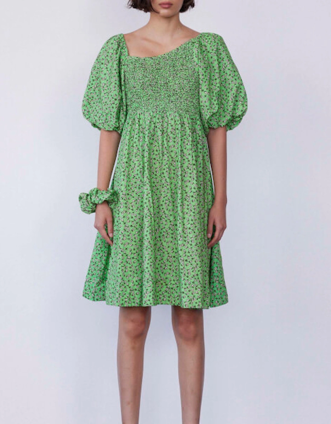 Adelaide Asymmetric Organic Cotton Mini Dress, 2 of 1