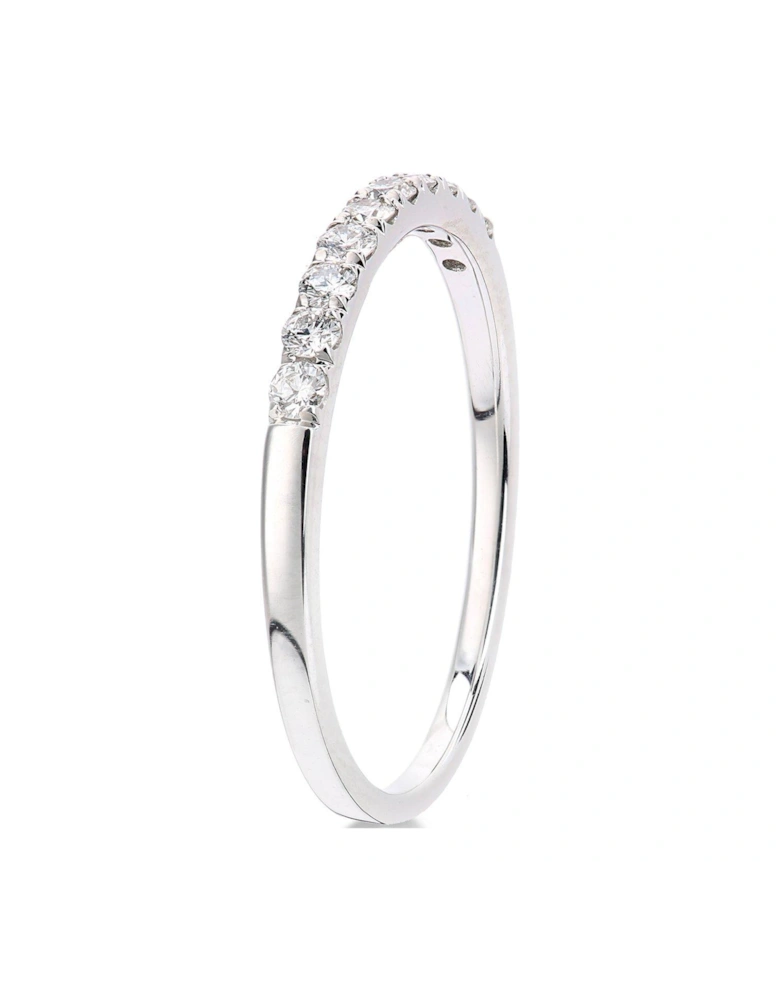 9ct White Gold 25 Point Micro Setting Eternity Ring