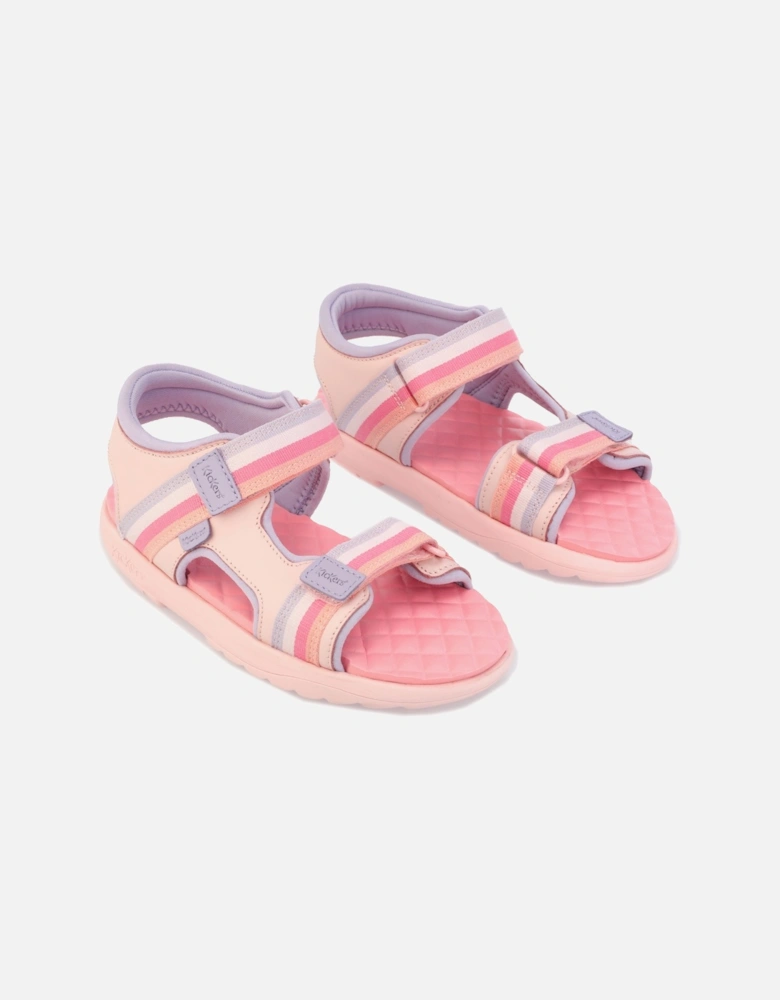 Children Girls Kickstar Leather Sandal