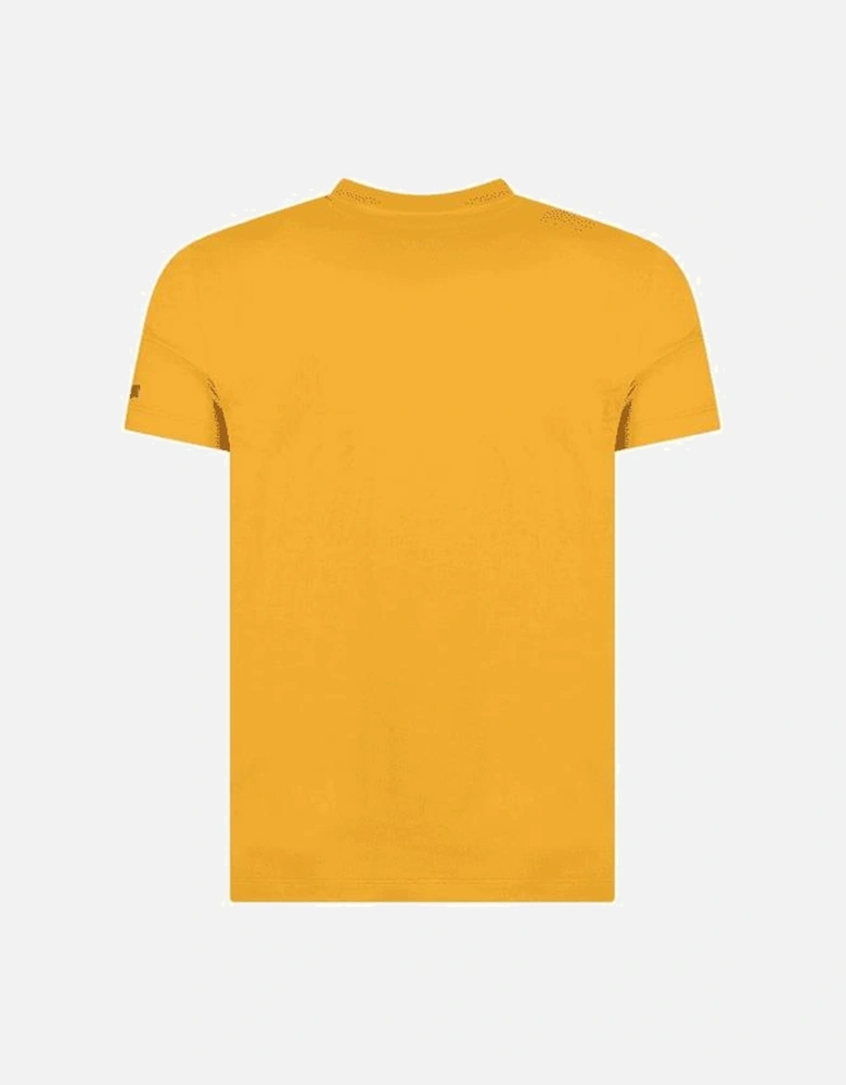 Cotton Print Logo Yellow T-Shirt