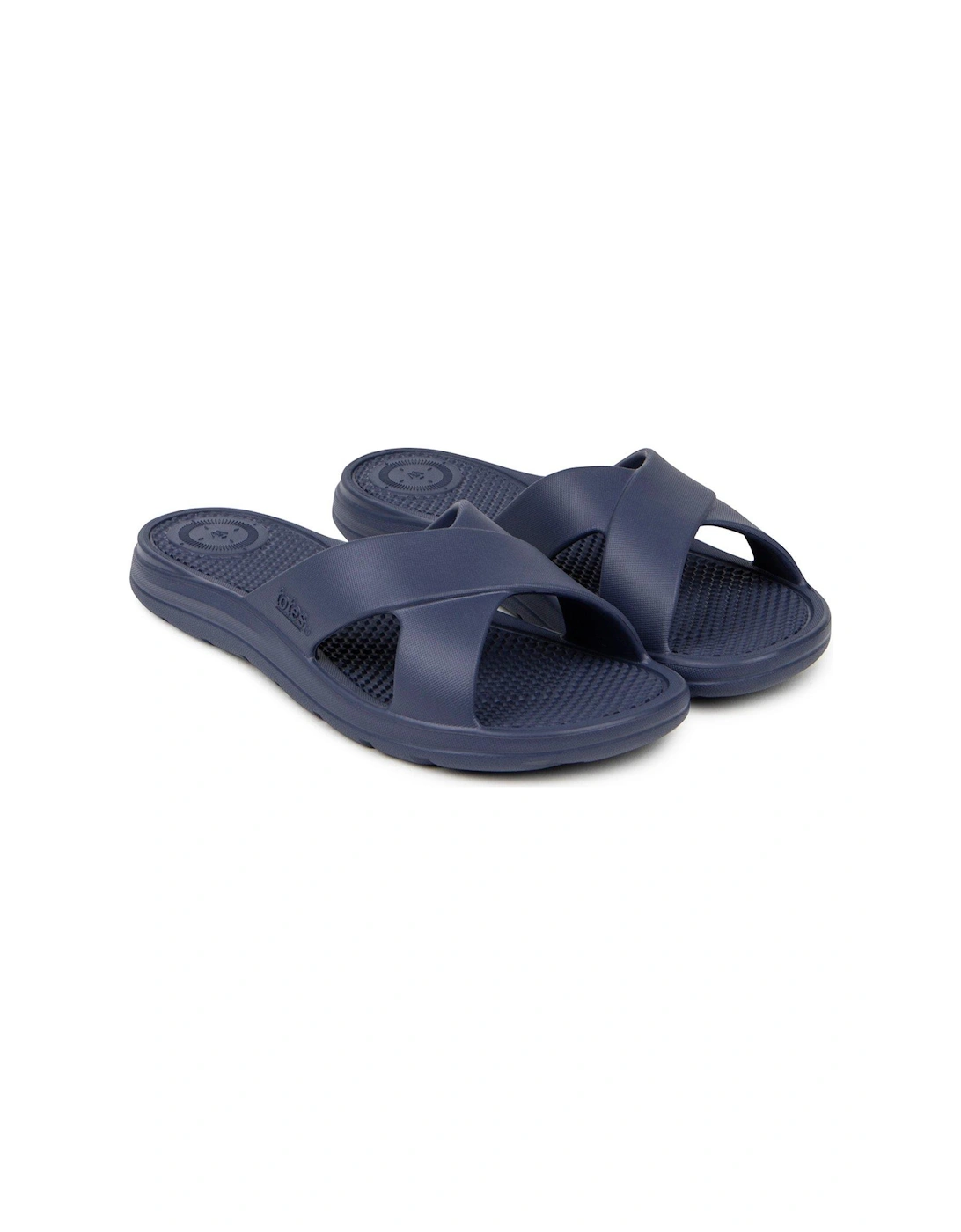 Ladies Solbounce Cross Slide Sandals - Navy, 2 of 1
