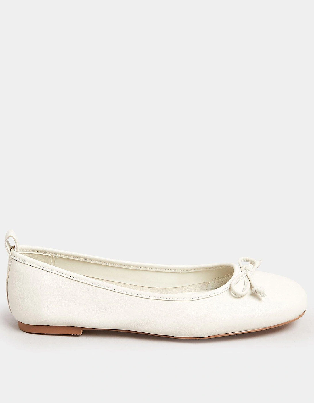 Leather Ballerina - White, 2 of 1