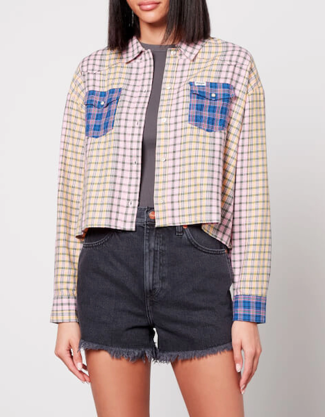 Patch Boxy Checked-Cotton Shirt, 2 of 1