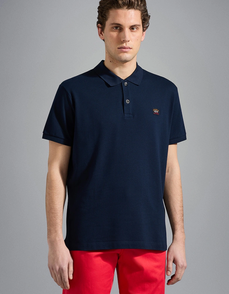 Men's Organic Cotton Piqué Polo with Iconic Badge