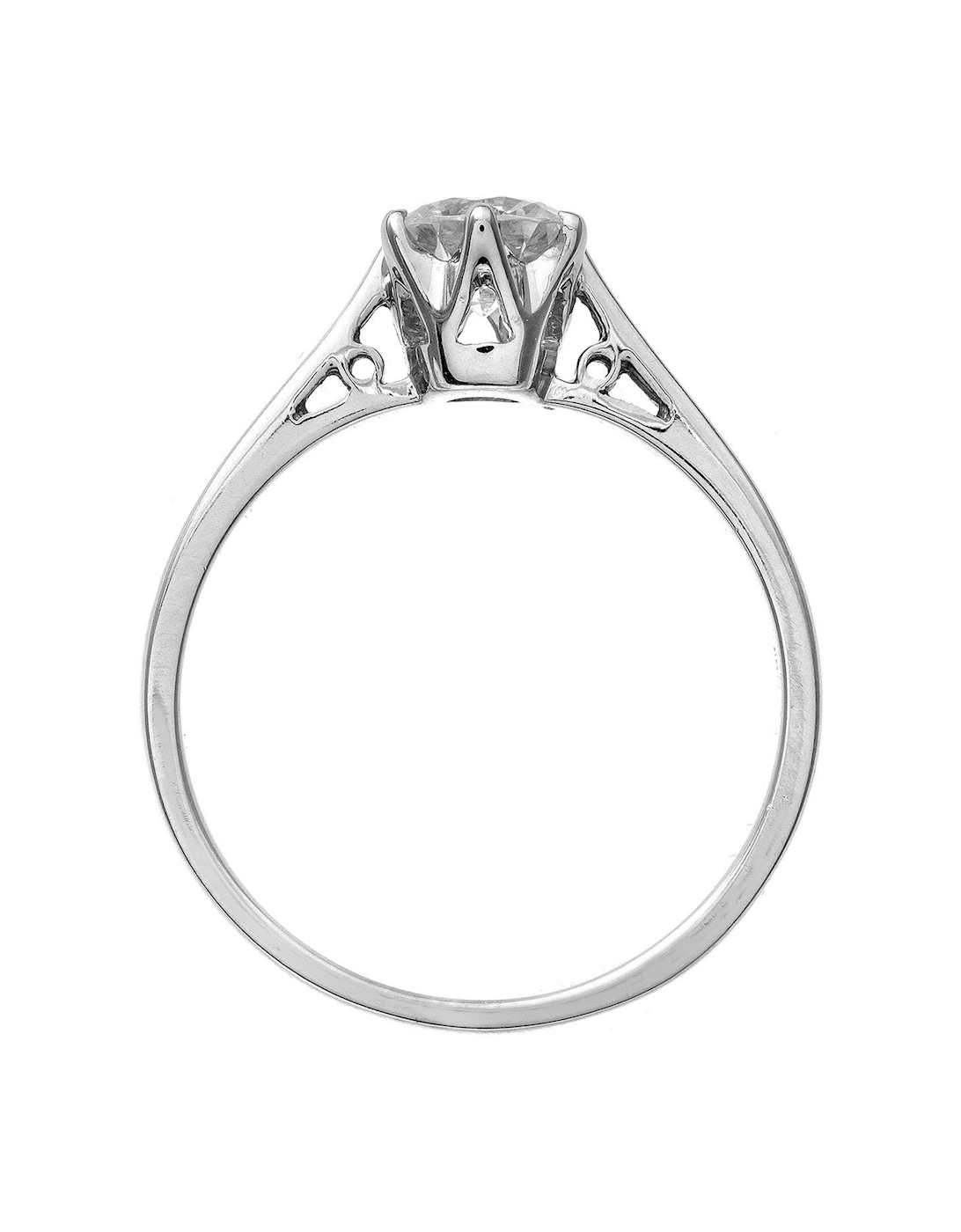 18 Carat White Gold 1 Carat Brilliant Cut Diamond Solitaire Ring