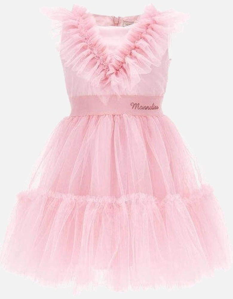 Girls Pale Pink Tulle Dress