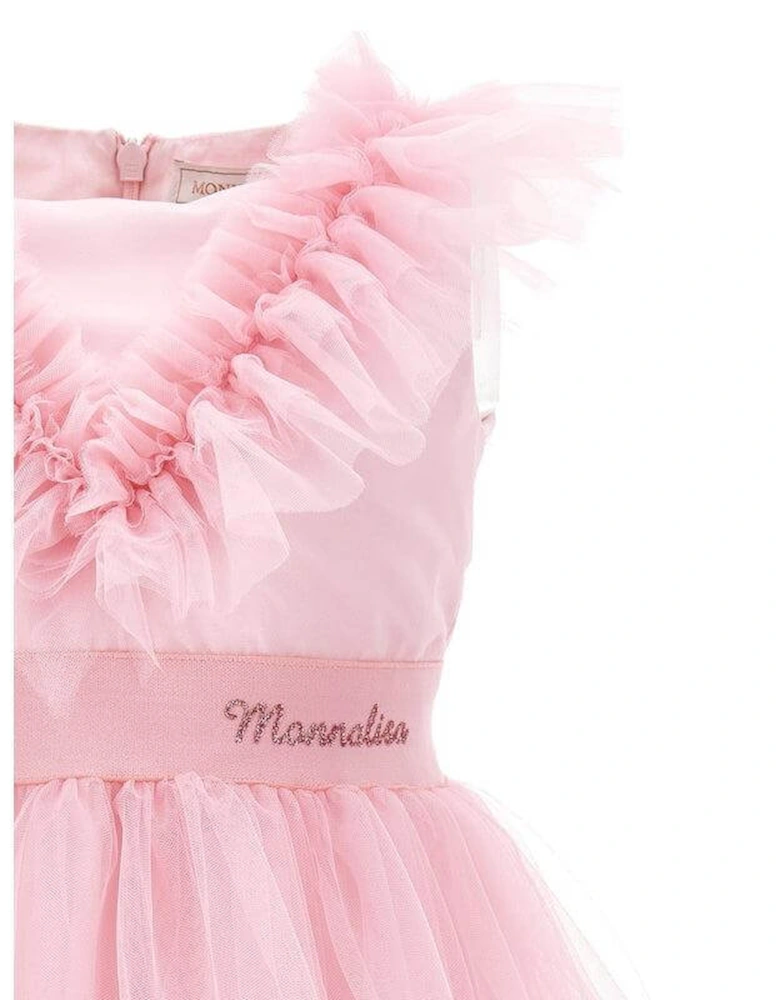Girls Pale Pink Tulle Dress