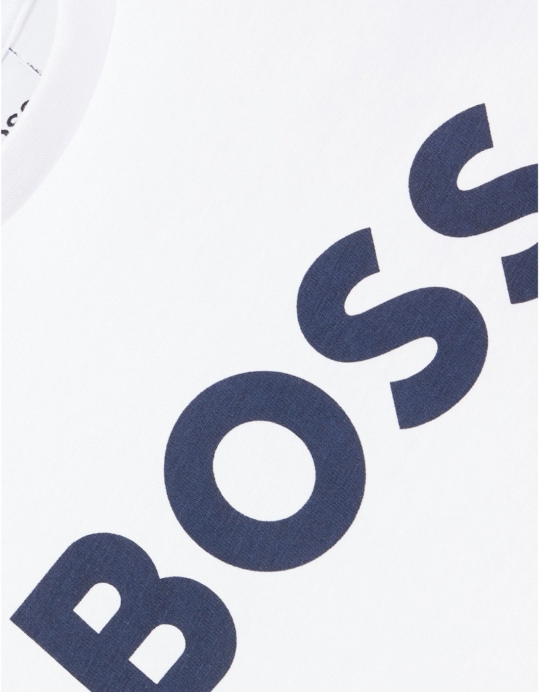 Boy's White Bold Logo T-shirt.