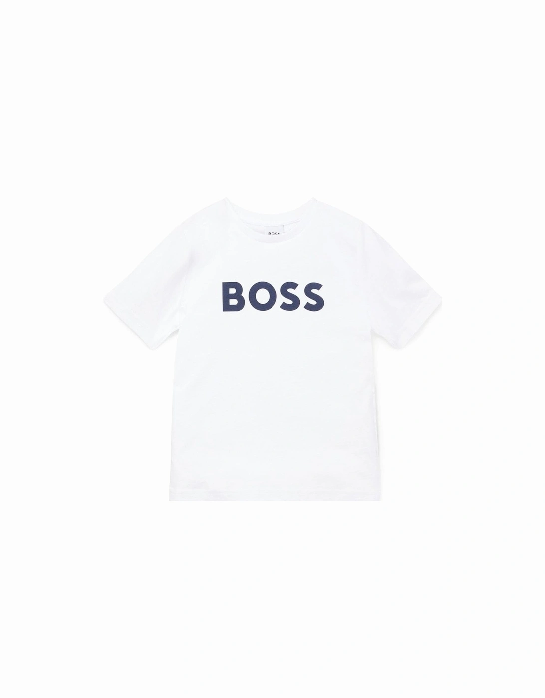 Boy's White Bold Logo T-shirt., 3 of 2