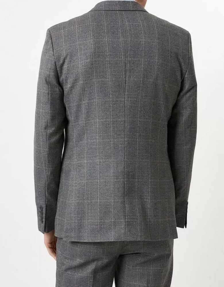 Mens Highlight Checked Slim Suit Jacket
