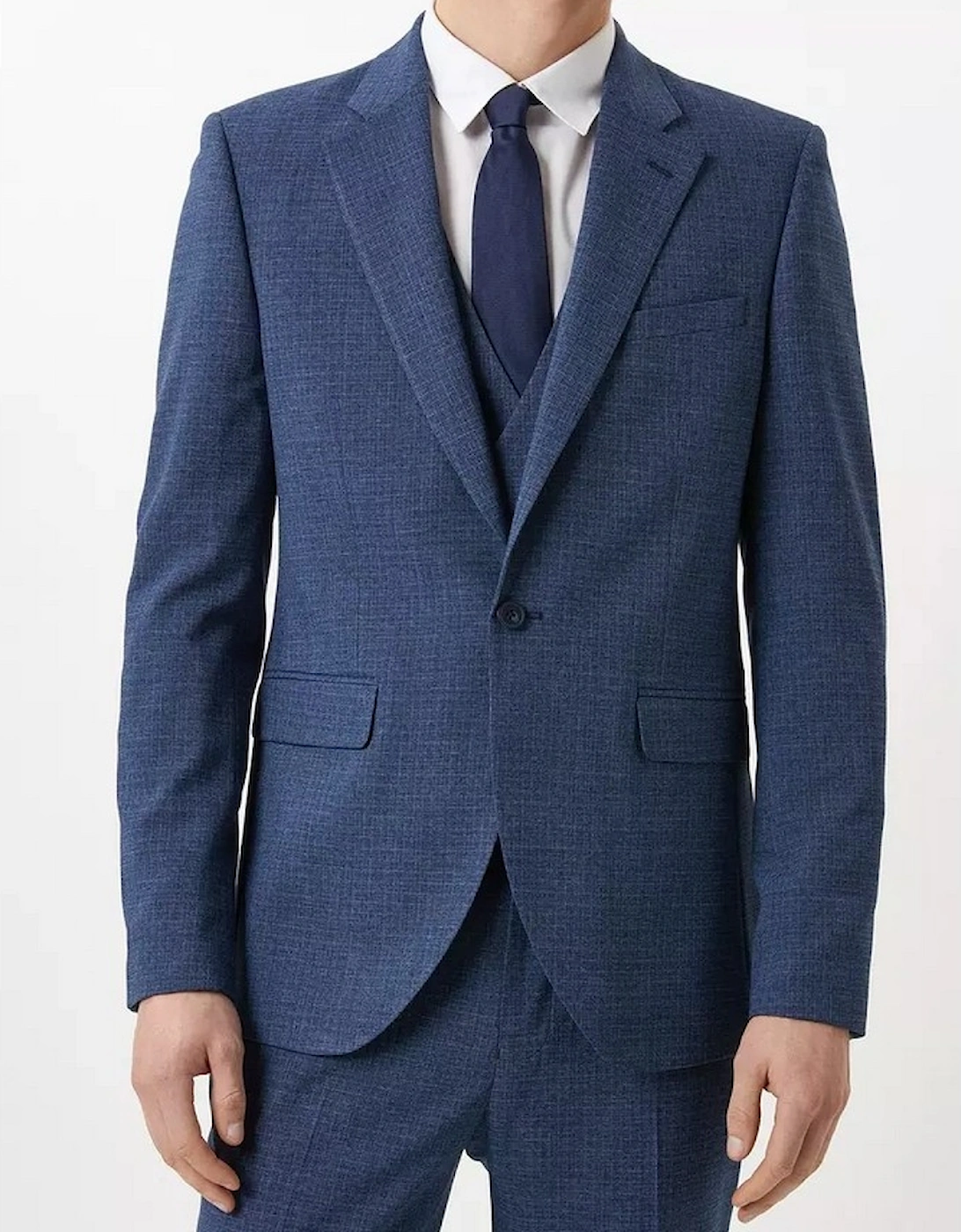Mens Textured Slim Suit Jacket