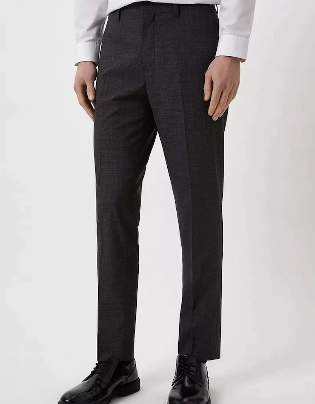 Mens Textured Slim Suit Trousers