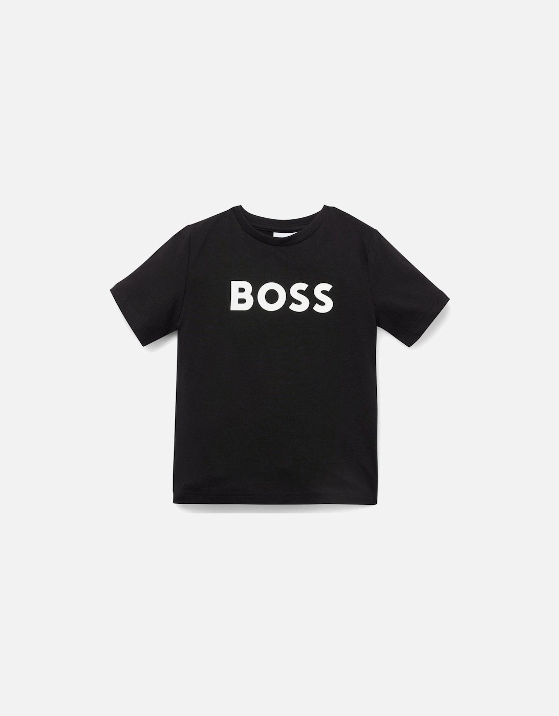 Boy's Black Bold Logo T-shirt., 3 of 2