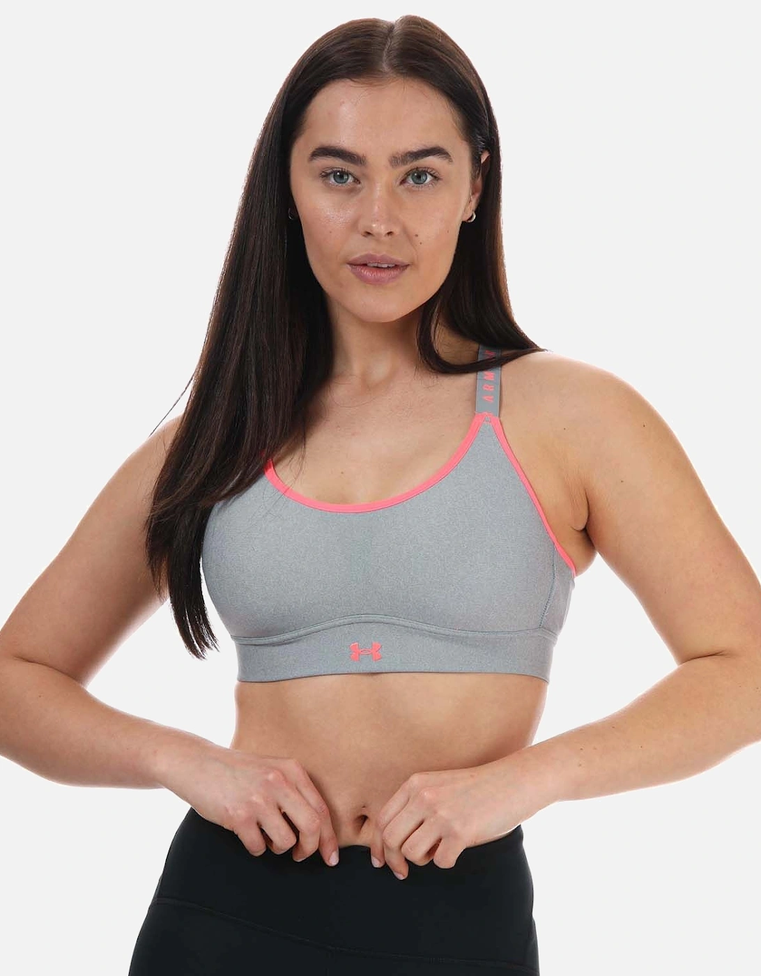 Womens UA Infinity Mid Heather Cover Sports Bra