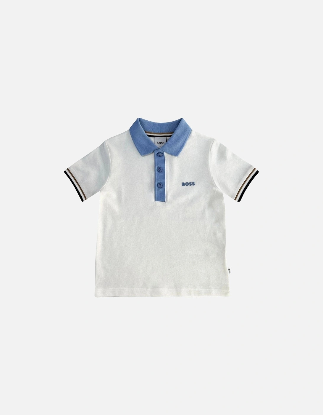 Boy's White Slim Fit Polo Shirt., 2 of 1