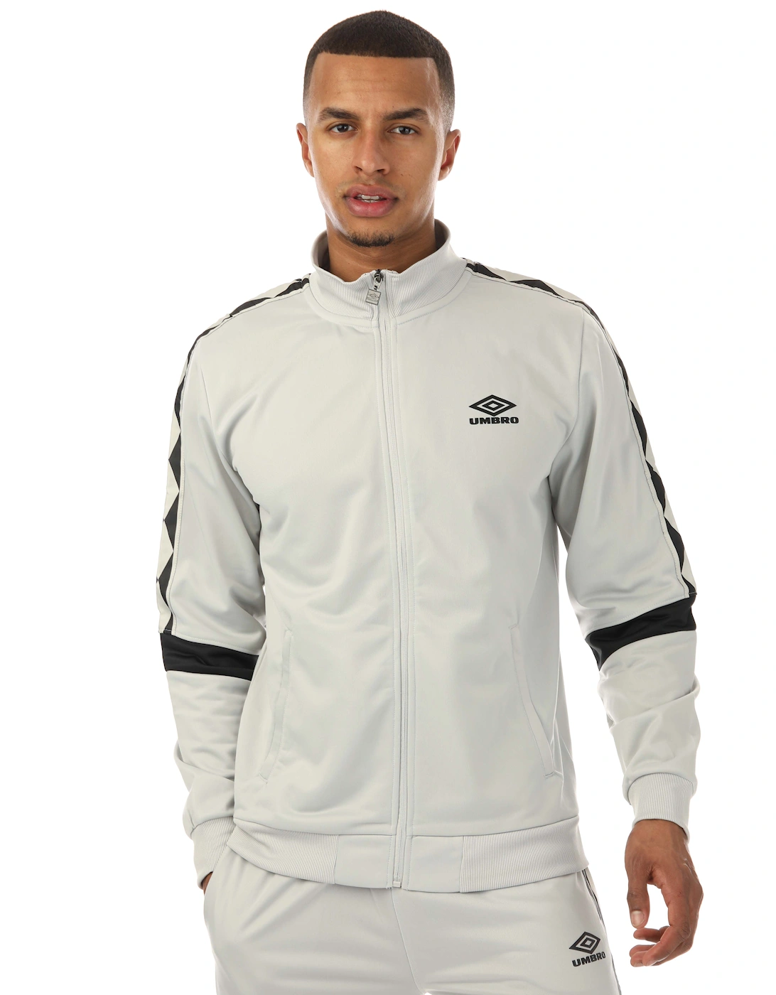 Mens Diamond Taped Tricot Track Top, 7 of 6