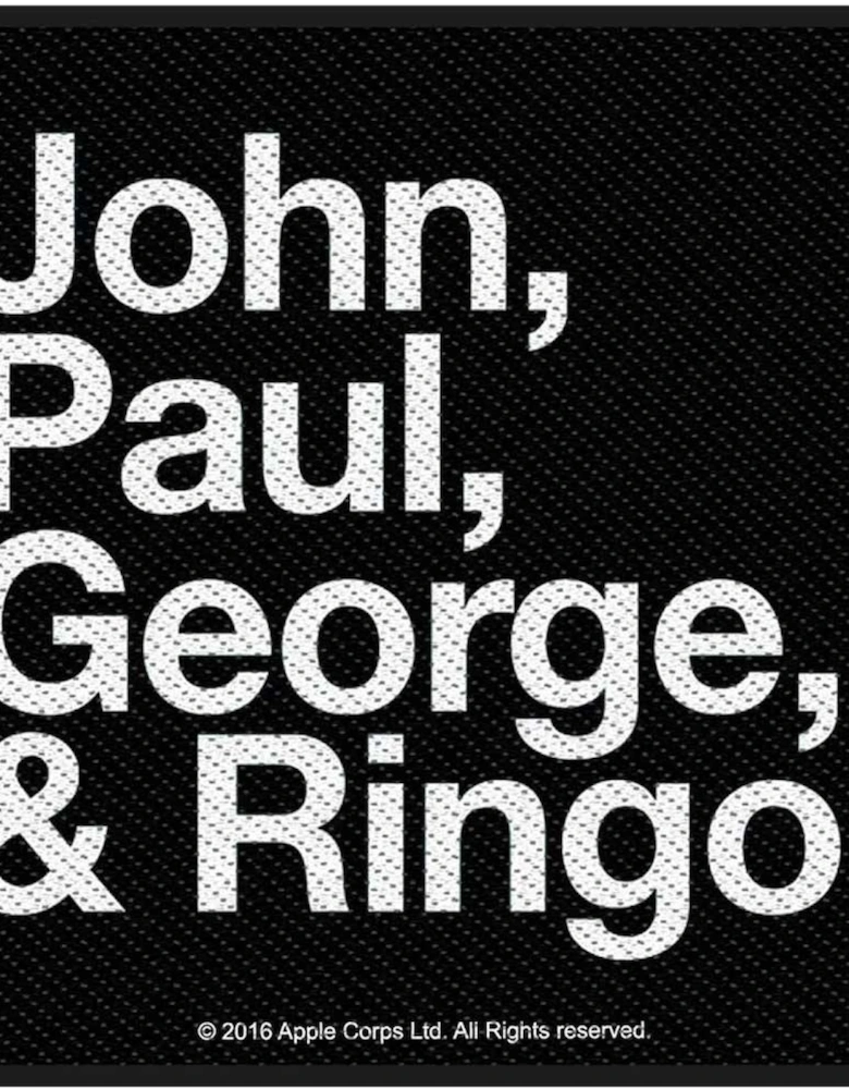 John Paul George & Ringo Woven Patch