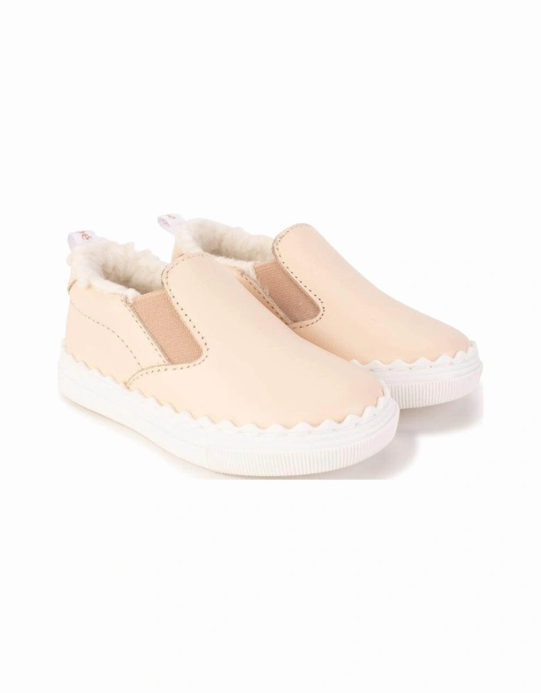 Baby Girls Pink Slip On Trainers