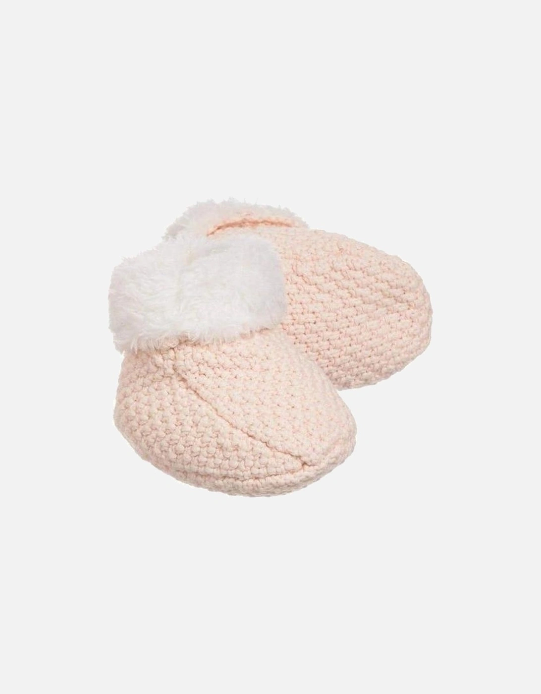 Pale Pink Knitted Baby Booties, 2 of 1