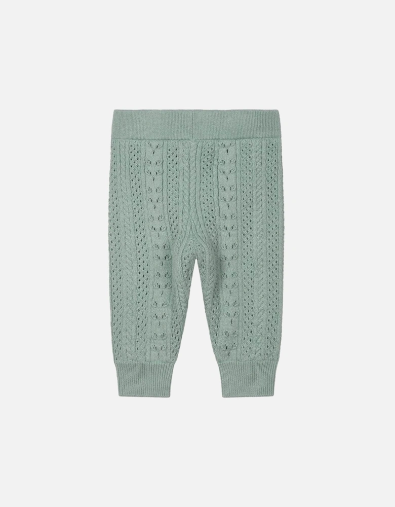 Baby Girls Green Knitted Trousers