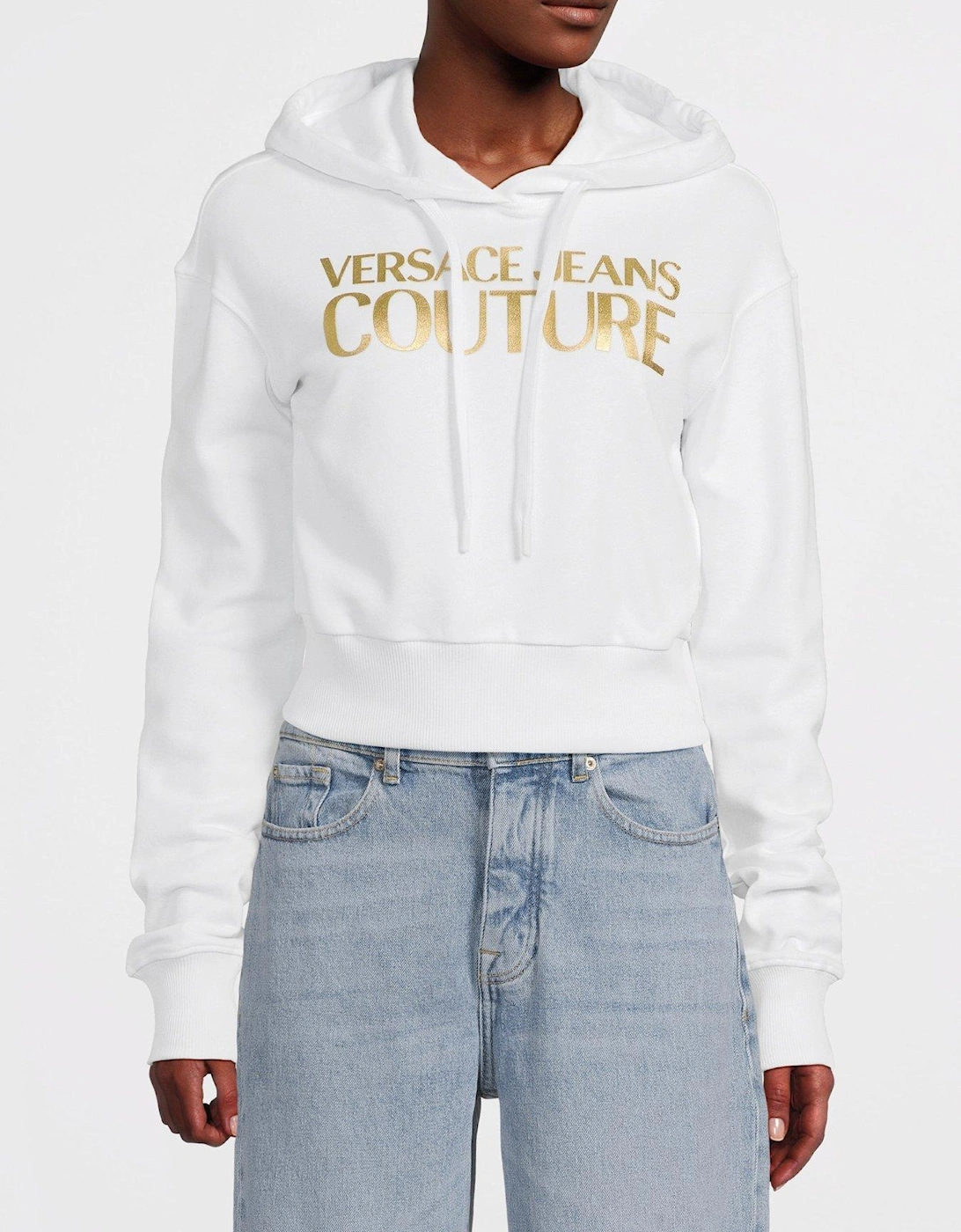 Jeans Couture Classic Logo Hoodie - White, 3 of 2
