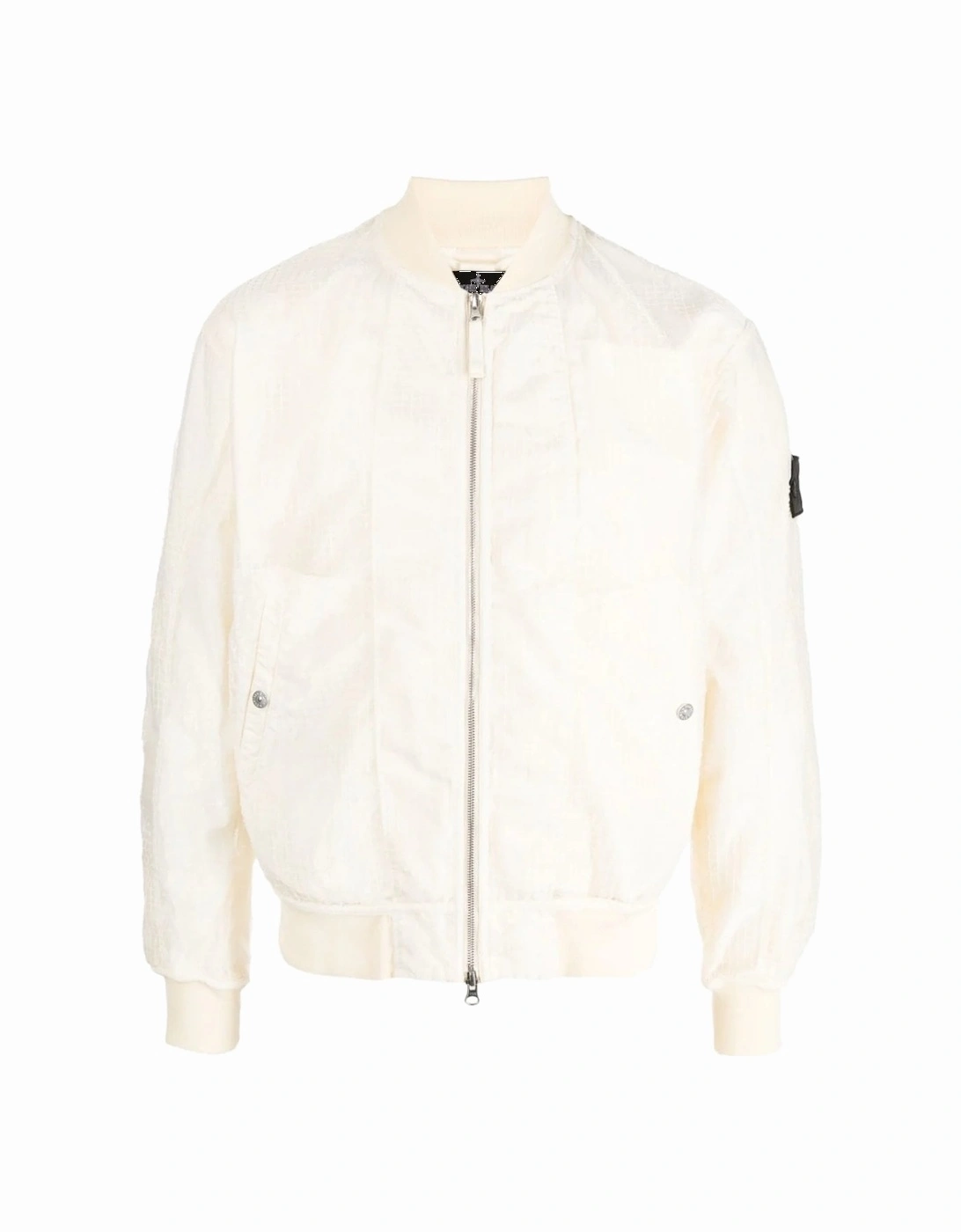 Sleeve Badge Bomber Jacket Beige, 6 of 5