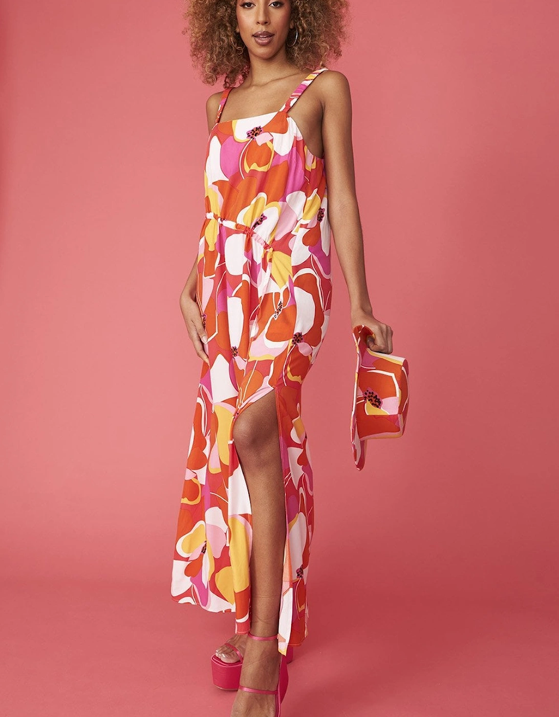 Florence Floral Maxi Dress with High Split, 4 of 3
