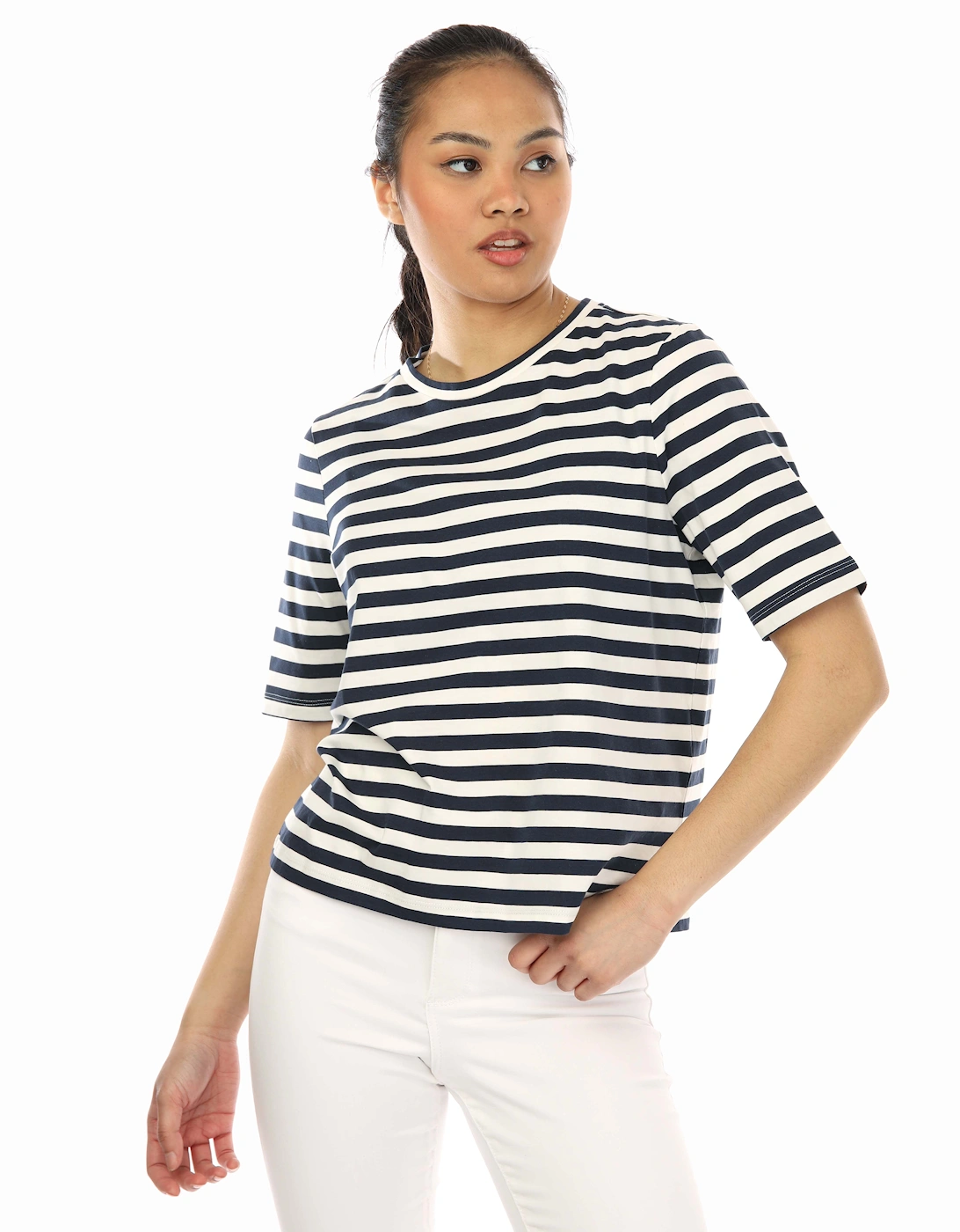 Womens Molly Oversized Striped T-Shirt, 5 of 4