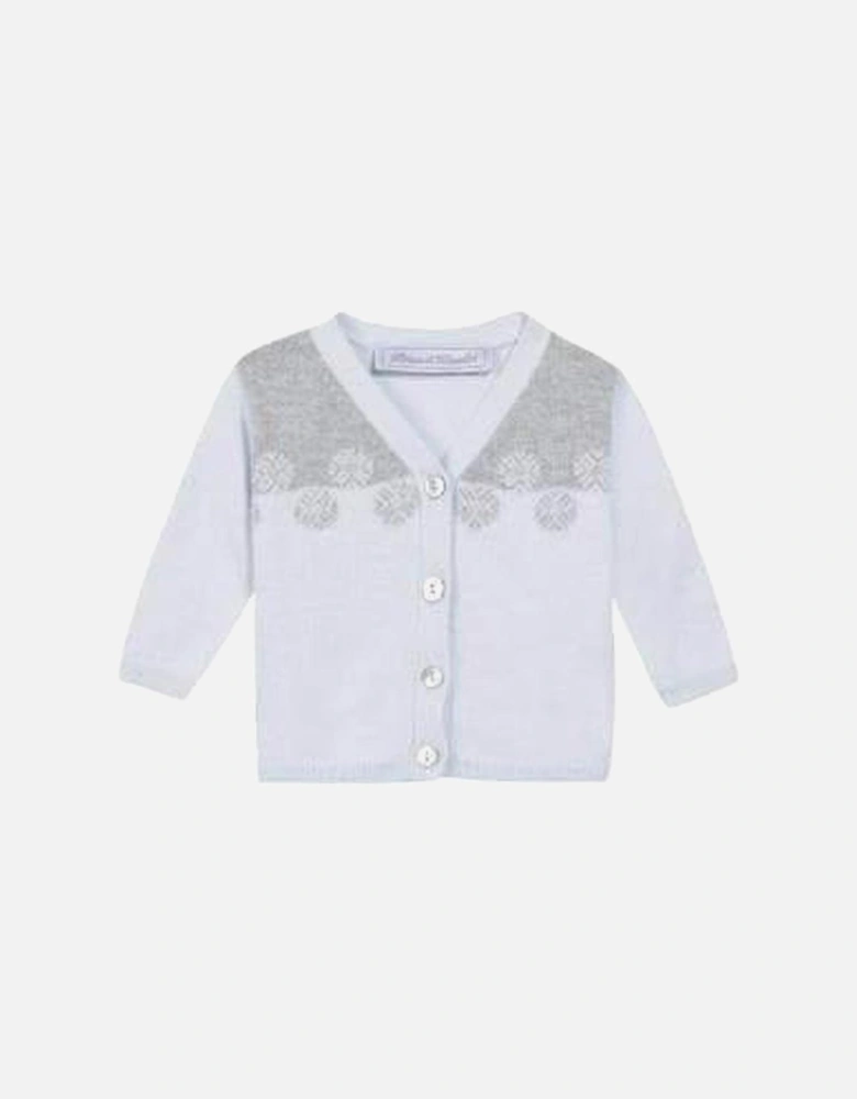 Boys Pale Blue Knit Cardigan