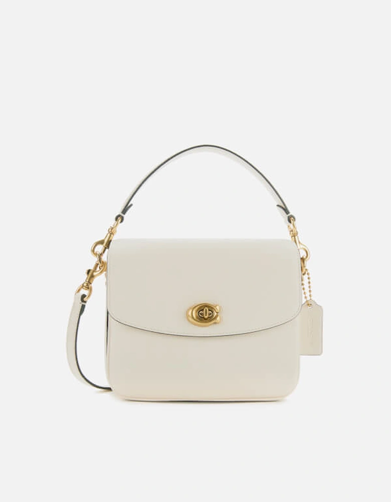 Cassie Polished Pebbled Leather Crossbody 19 - Chalk