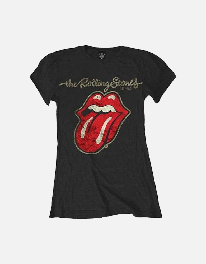 Womens/Ladies Plastered Tongue Cotton T-Shirt