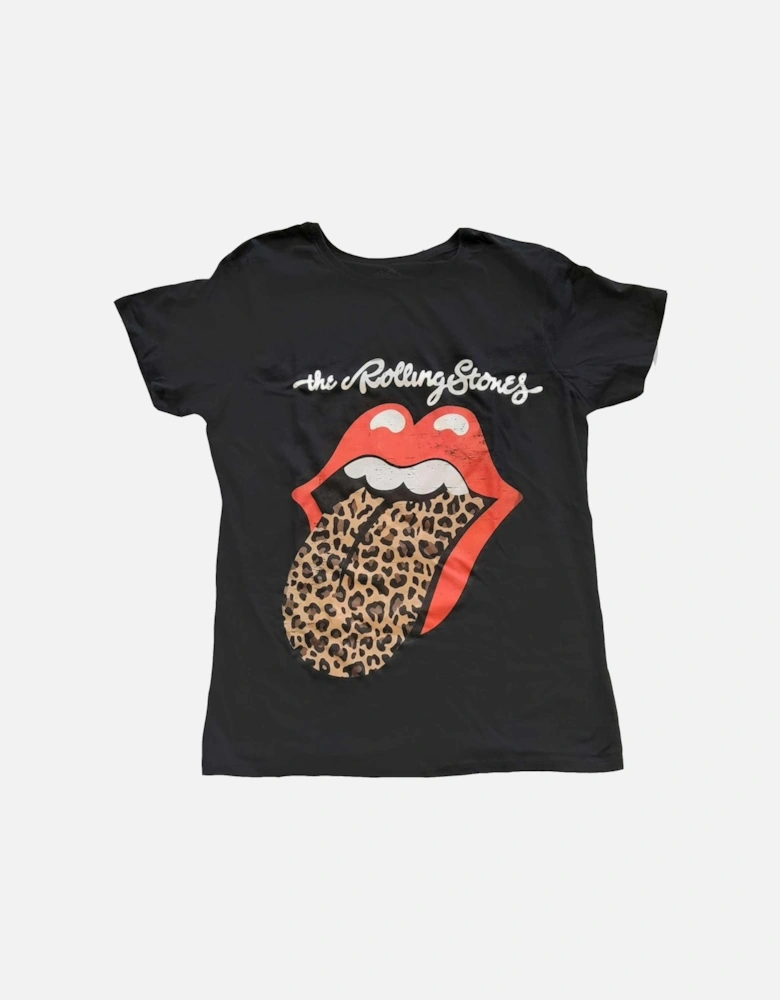 Womens/Ladies Leopard Tongue Cotton T-Shirt