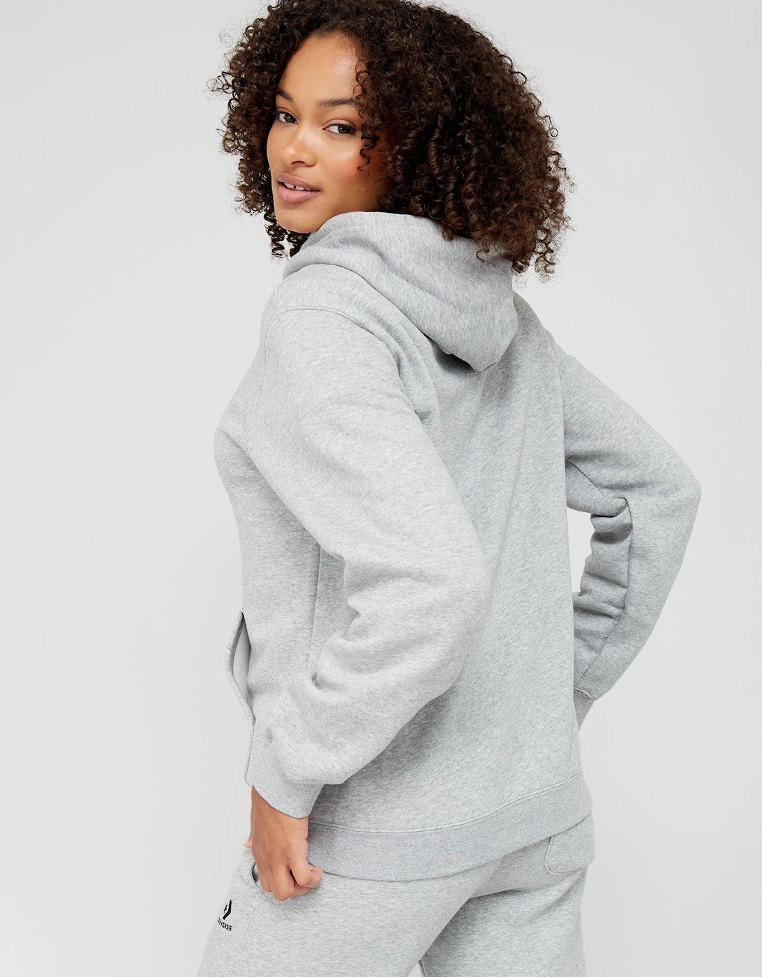 Womens Star Chevron Overhead Hoodie - Grey