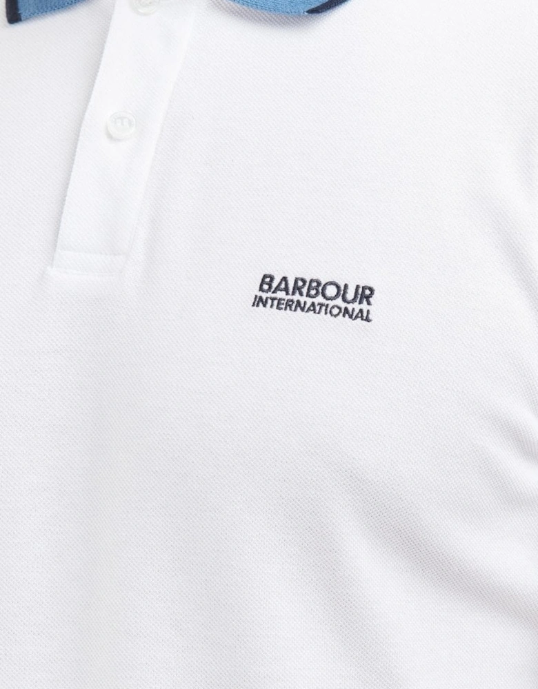 Men's White Howall Polo Shirt.