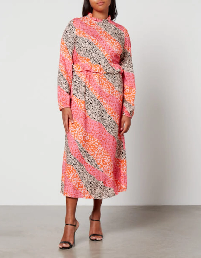Romi Leopard-Print Crepe Dress