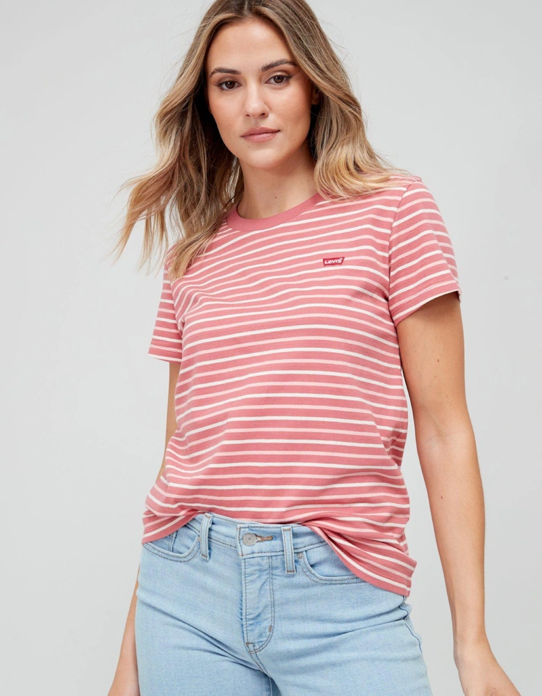 Perfect T-Shirt - 2 Tone Stripe Baroque Rose
