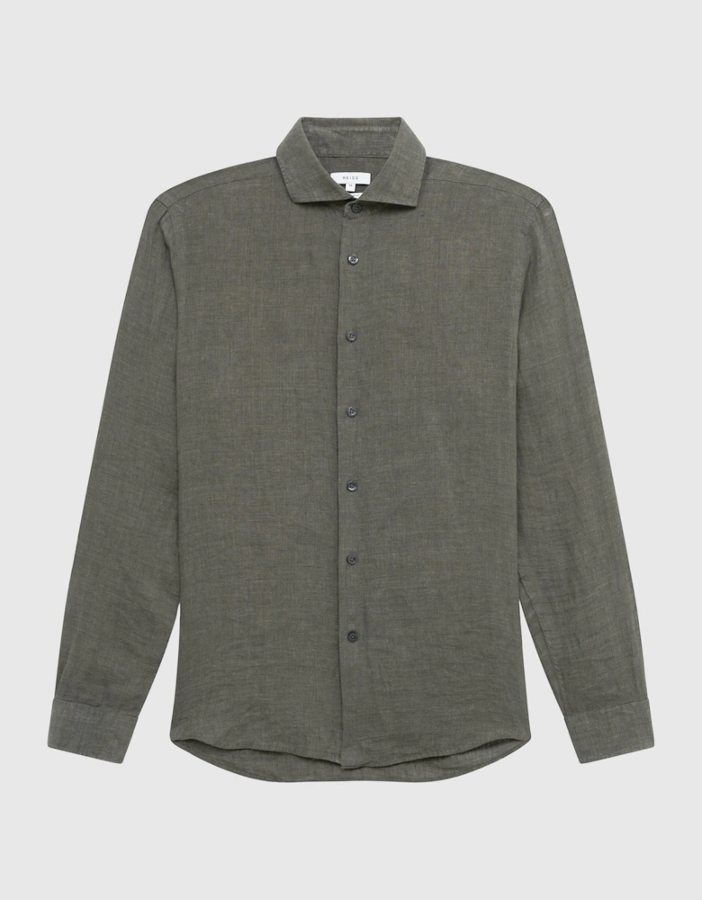 Linen Button-Through Shirt