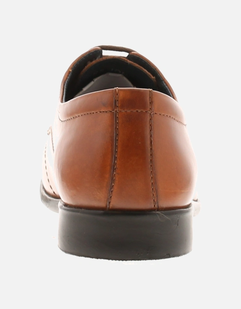 Boys School Shoes Formal Jon Leather tan UK Size