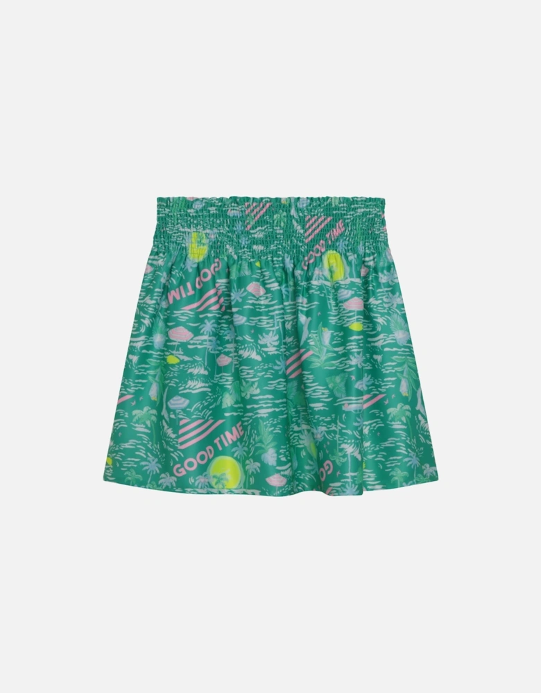 Billieblush Girls Green Blouse & Skirt Set