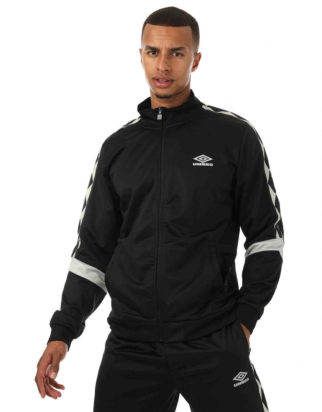 Mens Diamond Taped Tricot Track Top, 7 of 6